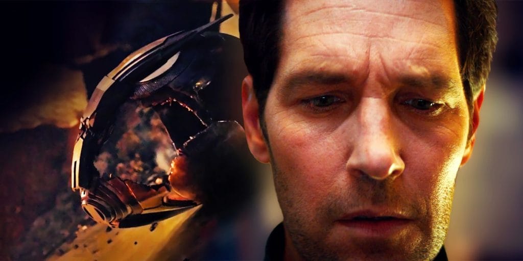 Scott Lang e seu capacete em Homem-Formiga e a Vespa: Quantumania.