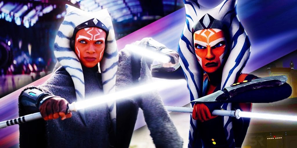 Personagens de Star Wars Rebels de Ahsoka: Comparação entre ação ao vivo e animação